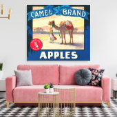Camel Apple Label - staat Washington Canvas Afdruk (Insitu (Woonkamer))