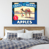 Camel Apple Label - staat Washington Canvas Afdruk (Insitu (Slaapkamer))