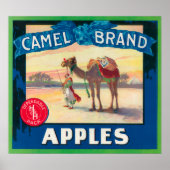 Camel Apple Label - staat Washington Poster (Voorkant)