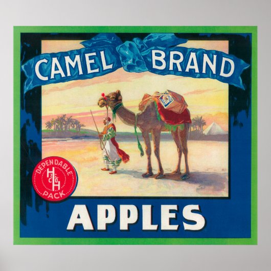 Camel Apple Label - staat Washington Poster (Voorkant)