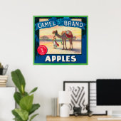 Camel Apple Label - staat Washington Poster (Thuiskantoor)