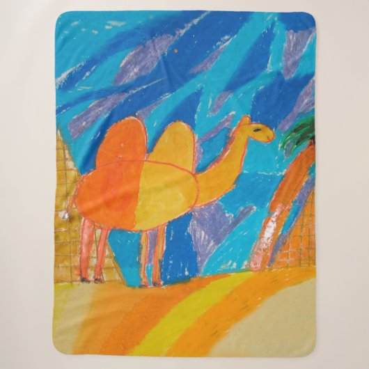 Camel Art door kinderen tekenen Sherpa Deken (Voorkant)