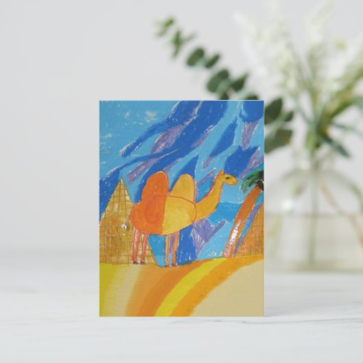 Camel Art van kinderen Briefkaart (Staand voorkant)