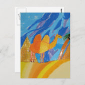 Camel Art van kinderen Briefkaart (Voorkant / Achterkant)