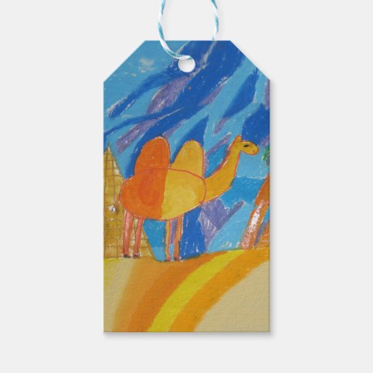 Camel Art van kinderen Cadeaulabel (Voorkant)