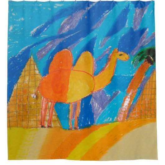 Camel Art van kinderen Douchegordijn (Voorkant)