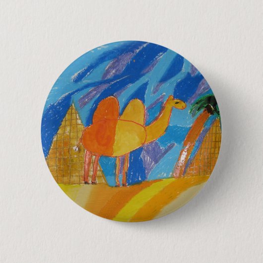 Camel Art van kinderen Ronde Button 5,7 Cm (Voorkant)