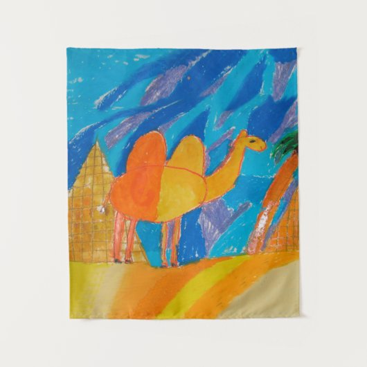 Camel Art van kinderen Wandkleed (Voorkant)