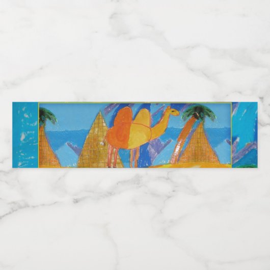 Camel Art van kinderen Waterfles Etiket (Enkel label)