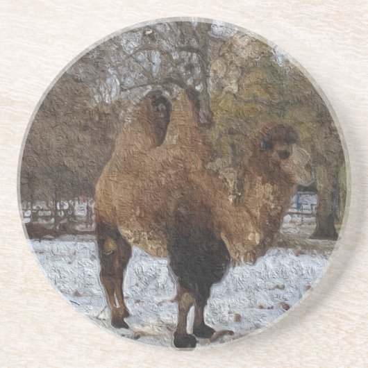 Camel Art Zandsteen Onderzetter (Voorkant)