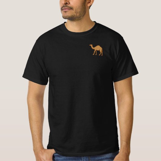 Camel at Heart Emoji Logo Aanpasbare Camel Lover T-shirt (Voorkant)