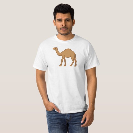 Camel at Heart Emoji Logo Aanpasbare Camel Lover T-shirt (Voorkant volledig)