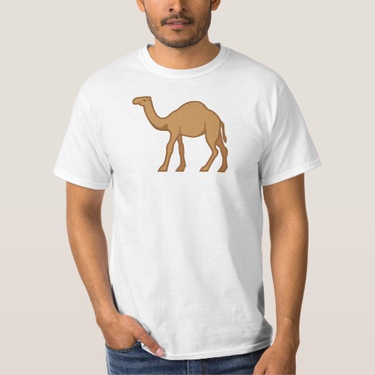 Camel at Heart Emoji Logo Aanpasbare Camel Lover T-shirt (Voorkant)