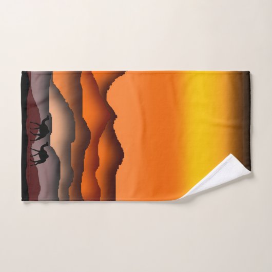 Camel badhanddoek set zonsondergang woestijn bad handdoek (Handdoek)