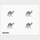 Camel Bar-codepatroon Rechthoekige Sticker (Vel)