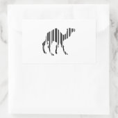 Camel Bar-codepatroon Rechthoekige Sticker (Tas)