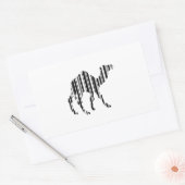 Camel Bar-codepatroon Rechthoekige Sticker (Envelop)
