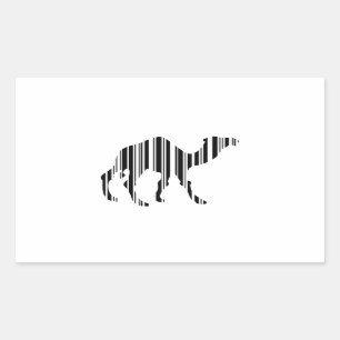 Camel Bar-codepatroon Rechthoekige Sticker