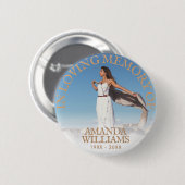 Camel Beige | Begrafenis in liefdevolle herinnerin Ronde Button 5,7 Cm (Voorkant /achterkant)