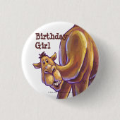 Camel Birthday Girl Button (Voorkant)