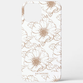 Camel | Boho Floral Pattern - Gepersonaliseerd Case-Mate iPhone Case
