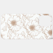 Camel | Boho Floral Pattern - Gepersonaliseerd Case-Mate iPhone Case (Achterkant (horizontaal))