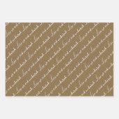 Camel Brown Eid Mubarak Bilingual Inpakpapier Vel (Voorkant 2)