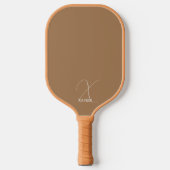 Camel Brown Monogrammed Pickleball Paddle (Voorkant)