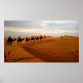 Camel caravan desert beautiful scenery poster (Voorkant)