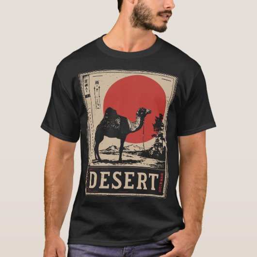 Camel Caravan Desert Journey Adventure Design T-shirt (Voorkant)