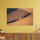 Camel caravan op de woestijn, Dunhuang, Gansu Canvas Afdruk (Insitu (Woonkamer))