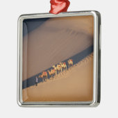 Camel caravan op de woestijn, Dunhuang, Gansu Metalen Ornament (Links)