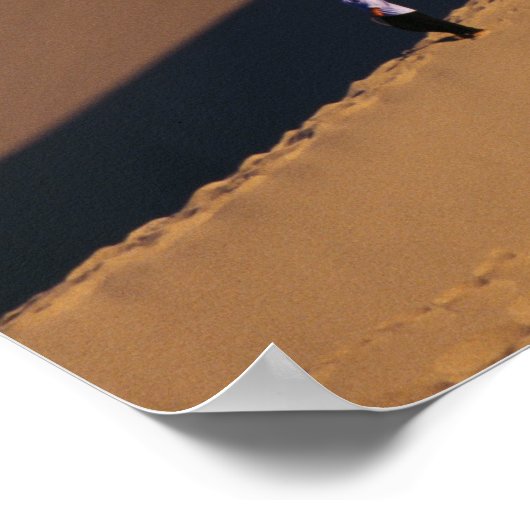 Camel caravan op de woestijn, Dunhuang, Gansu Poster (Hoek)