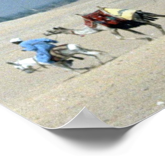 Camel caravan over de Sahara Poster (Hoek)