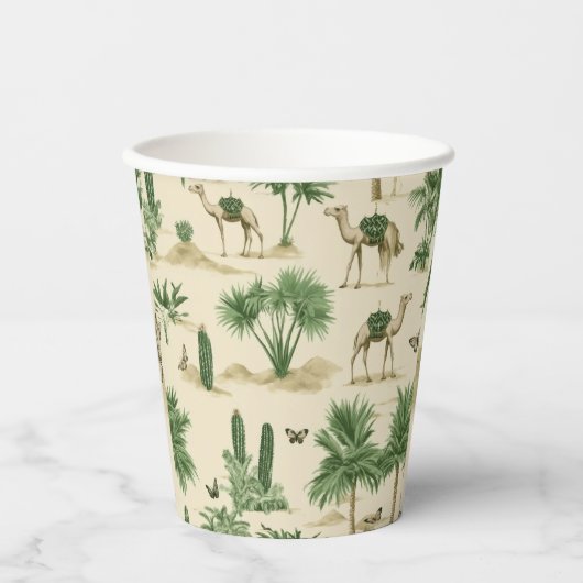 Camel Caravan Paper Cup Papieren Bekers (Voorkant)