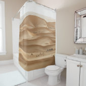 Camel caravan, Sahara zonsondergang, Marokko Douchegordijn (In situ)