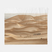 Camel caravan, Sahara zonsondergang, Marokko Fleece Deken (Voorkant (Horizontaal))