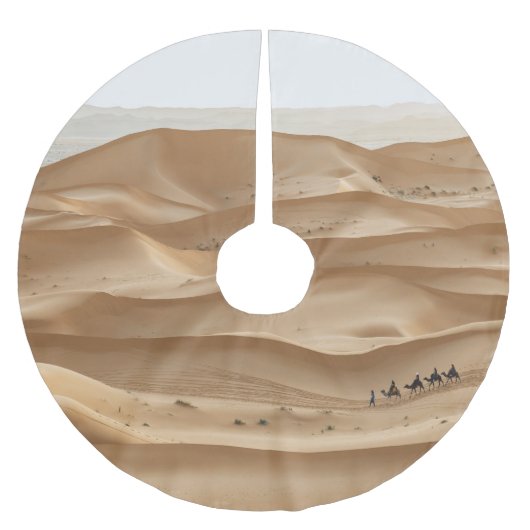 Camel caravan, Sahara zonsondergang, Marokko Kerstboom Rok (Voorkant)