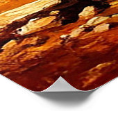 Camel Caravan steekt Egyptische woestijnpiramides  Poster (Hoek)