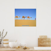Camel caravan, Thar Desert, India Poster (Keuken)