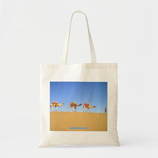 Camel caravan, Thar Desert, India Tote Bag (Voorkant)