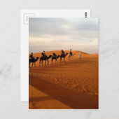 Camel caravan woestijn, prachtig landschap briefkaart (Voorkant / Achterkant)