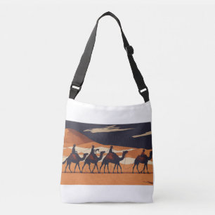 Camel Caravans in de woestijn, Canvas tas