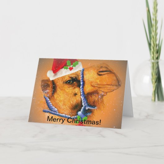 Camel Christmas Kaart (Voorkant)