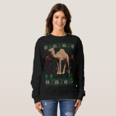 Camel Christmas Sweater Trees Lights Ornament kwam (Voorkant volledig)