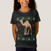 Camel Christmas Sweater Trees Lights Ornament kwam T-shirt (Voorkant)