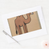 Camel - Colorful Antiquarian Book Illustration Rechthoekige Sticker (Envelop)