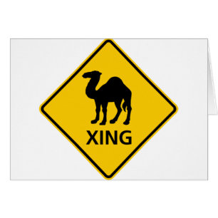 Camel Crossing Highway Sign