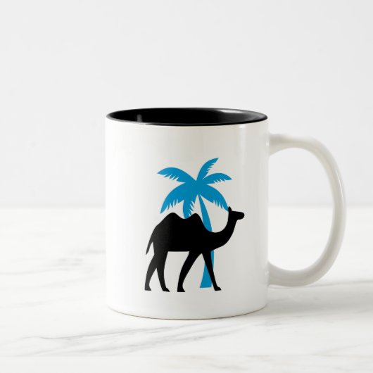 Camel Crossing Mug Tweekleurige Koffiemok (Rechts)