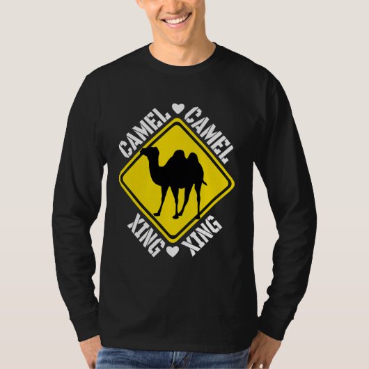 Camel Crossing Sign T-shirt (Voorkant)